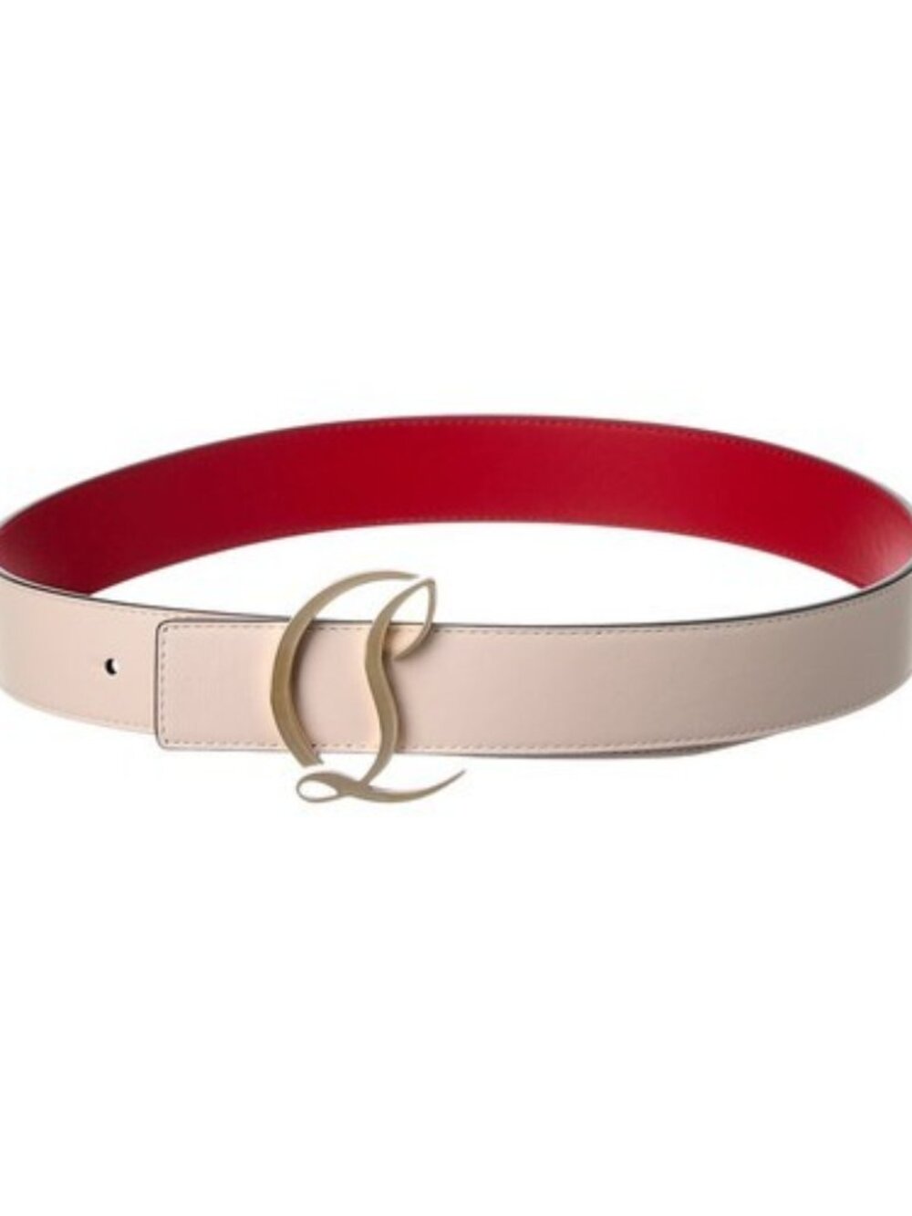Christian Louboutin Cl Logo Leather Belt Women's Size 95
